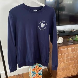 Navy crew neck sweatshirt